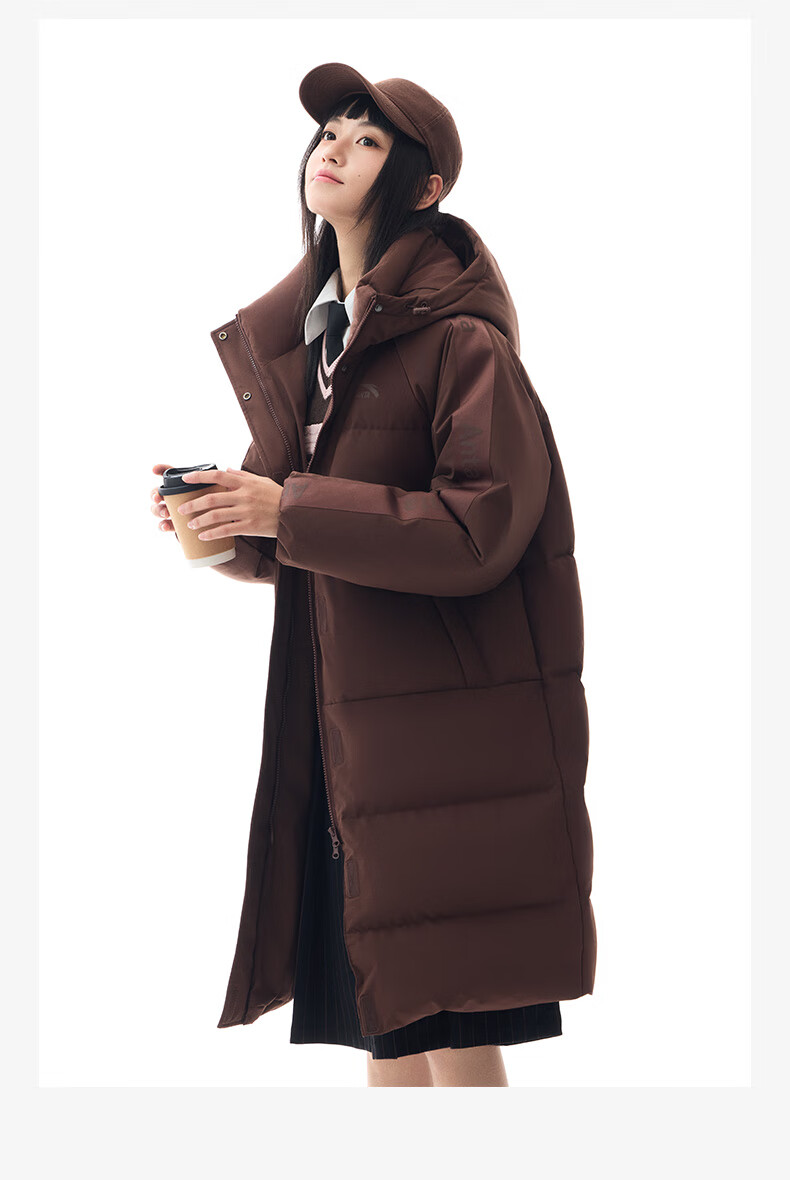 ANTA Bread Down Jacket | Water-Repellent Mid-Length Hooded Cotton Coat 2025 Winter Women's Thickened Warm Fashion Jacket 11