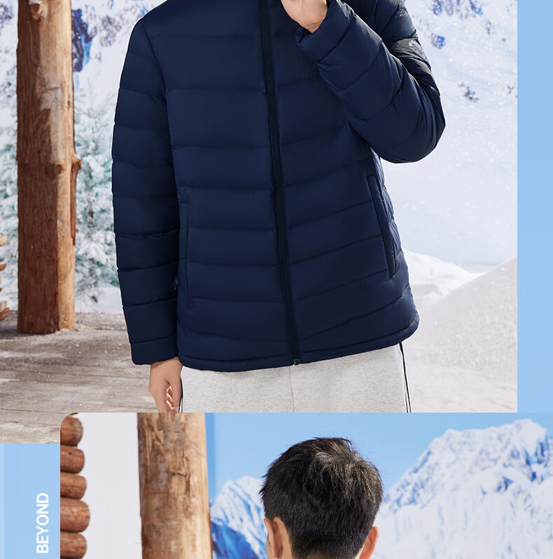 361° Men's Down Jacket Autumn Winter New Lightweight Short Warm Hooded Sports Inner Layer 652544302D-4 24
