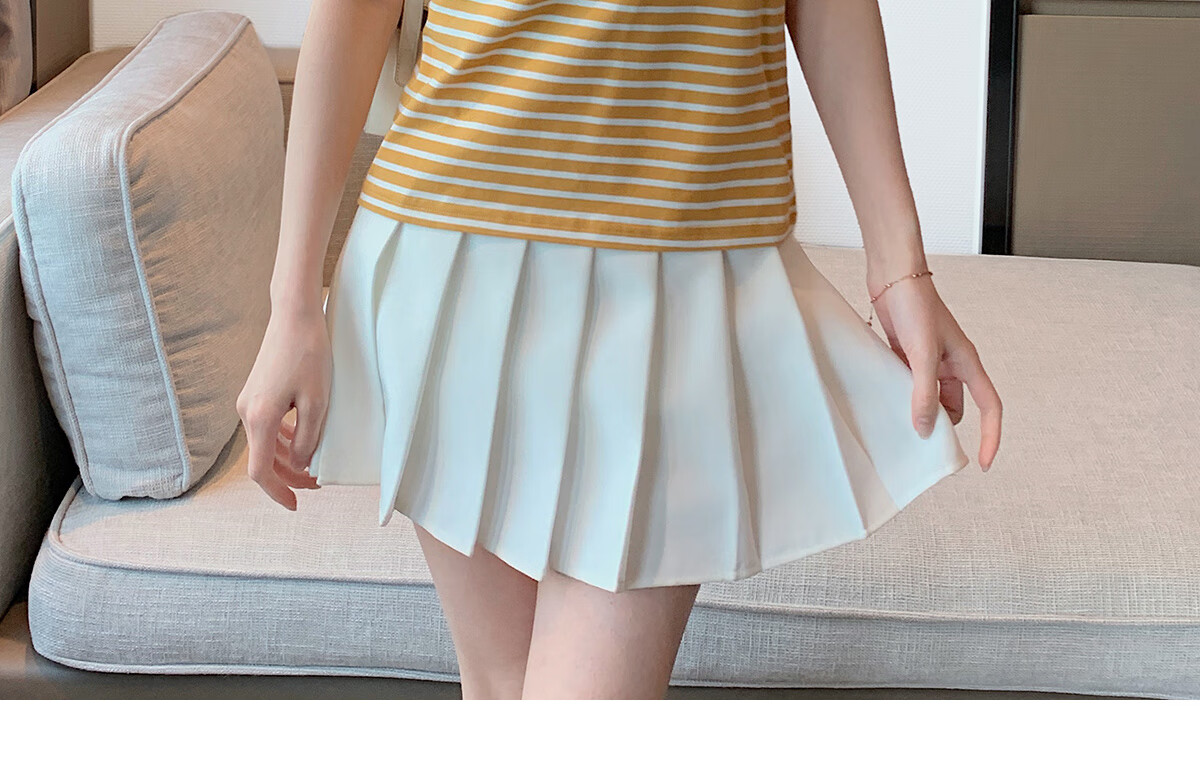 Halo Queen Women's Summer Polo Collar Short Sleeve T-Shirt, Casual Loose Versatile Collared Striped Top H143T1597 24