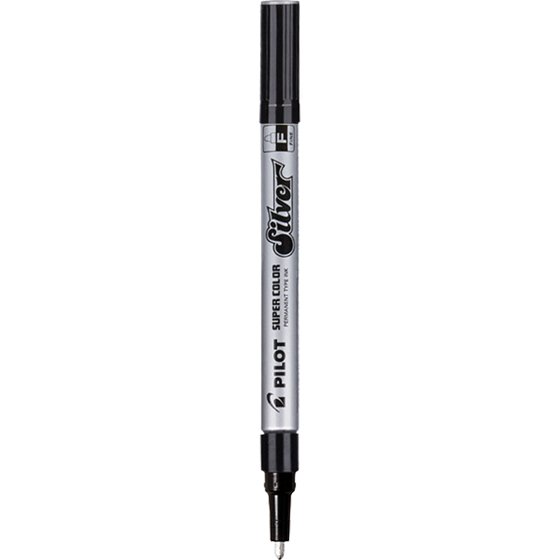 PILOT Marker Pen, Art-Specific, for Elementary School Students, Paint Pen, Marker Pen, Line Drawing Pen, Edge Highlighting Pen, Stationery And Office Supplies, SC-S Small Size in Silver
