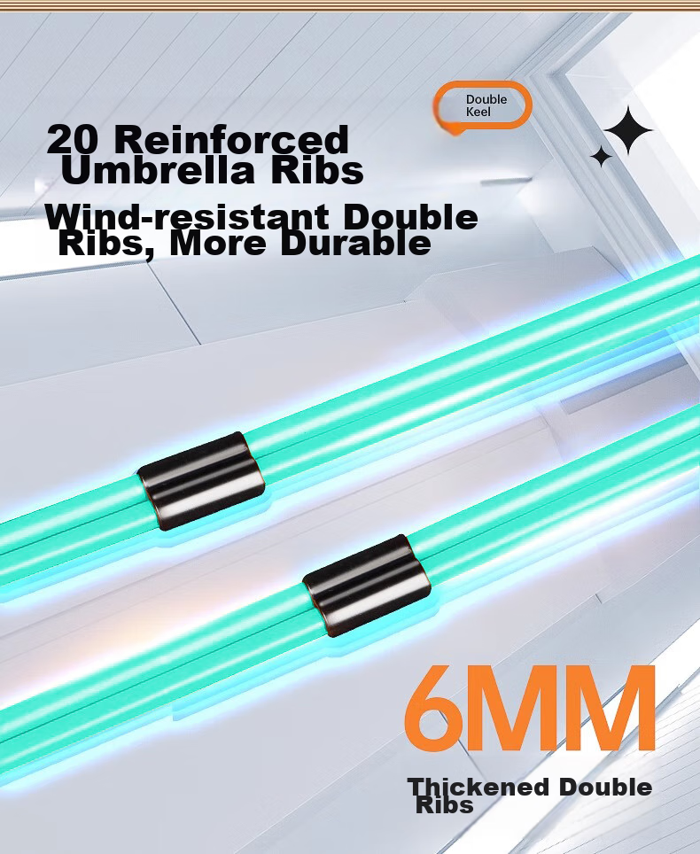 Bahainiao Umbrella, Reverse Automatic Sun And Rain Dual-Use Parasol, Car-Mounted Sunshade, Reinforced 20-Rib Windproof Folding Umbrella for Men And Wome 3