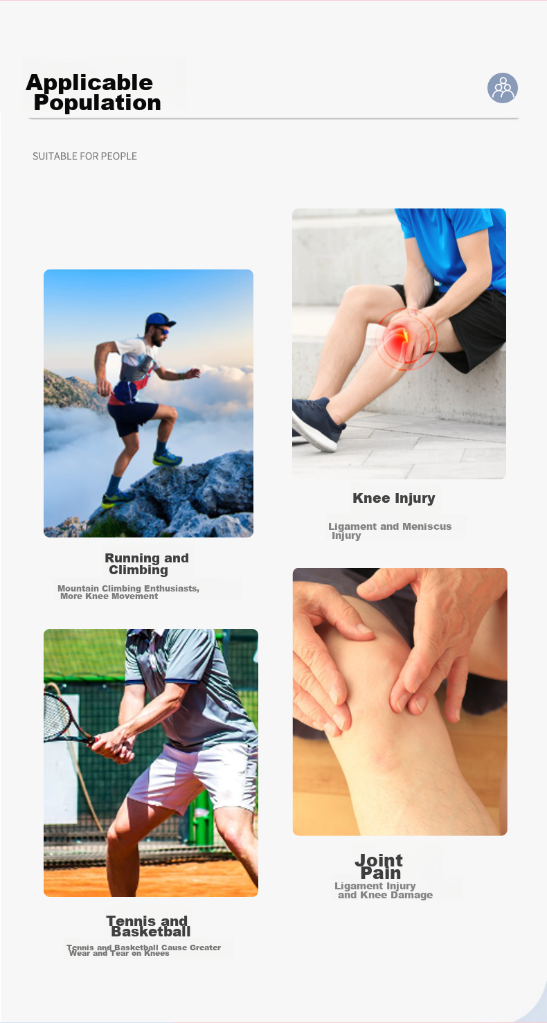 NAILEKESI N Sports Knee Brace for Meniscus Injury, Running Knee Support for Men And Women, Specialized Knee Joint Protection Brace for Knee Effusio 3