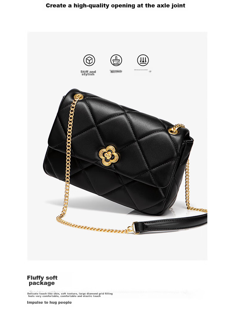 NUCELLE Women's Handbag, 2026 Underarm Chain Light Luxury Chanel-Style Quilted Shoulder Crossbody Bag for Women, Birthday Gift for Girlfriend 6