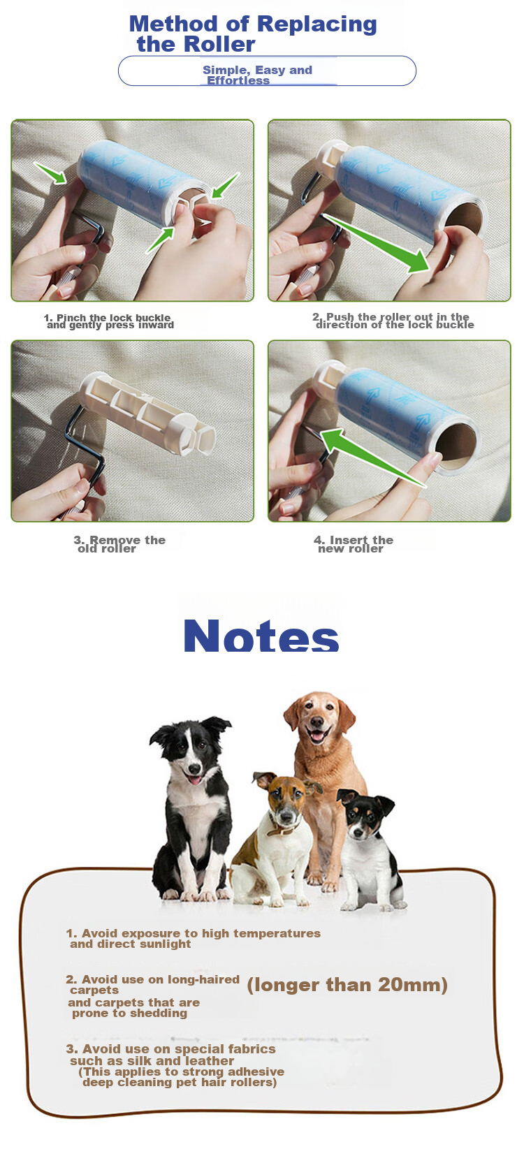 Nitto Colocolo Lint Roller, 16cm, 1 Roll, 40 Sheets, Imported from Japan, Strong Adhesive, Pet Hair Remover, Cat Hair Removal Tool, C9060 6