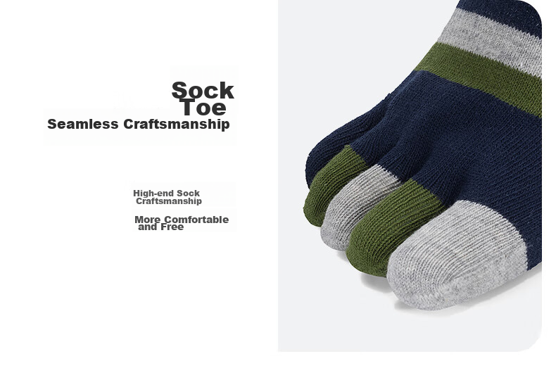 TFO Competition-Grade Outdoor Five-Toe Socks, Breathable Functional Hiking Socks, Wear-Resistant Toe Socks 2202439 Men's Blue And Orange 19