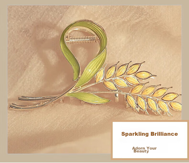 Dijing Wheat Spike Hair Clip, 2026 Model, High-End Hair Accessory for Women, Shark Clip for Back of Head, Elegant Birthday Gift for Girlfriend 6