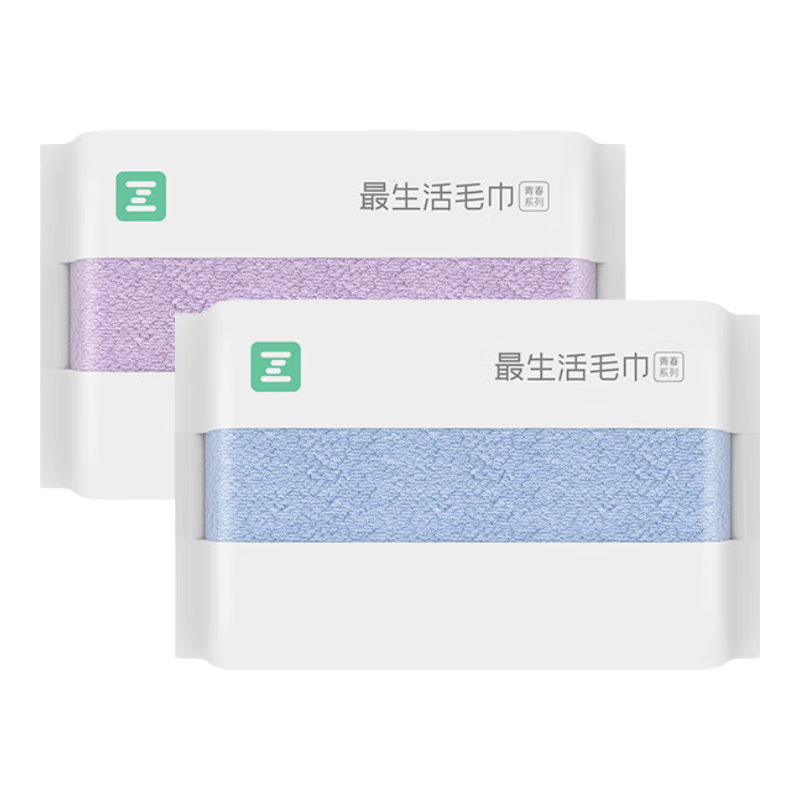 Zuishenghuo Sealed Towels, Pure Cotton, 2-Pack, Xinjiang Long-Staple Cotton Grade A Household Absorbent Towels, Soft Face Towels