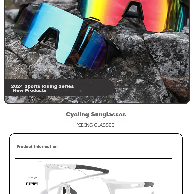 LOVECRAFT Photochromic Cycling Glasses with Black Frame And Gray Lenses, Day And Night Use, Windproof Mountain Biking Sunglasses with Goggles 10