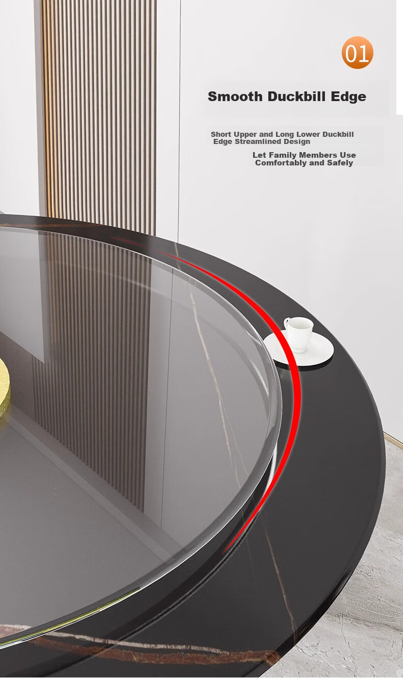 Yilinju Dining Table Lazy Susan, Tempered Glass Turntable for Home Use, Round Table Rotating Plate, Household Dining Table Swivel Plate, Home Use 98 6