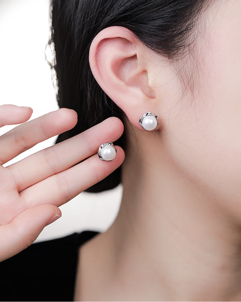 MANHE S925 Silver Stud Earrings for Women, Freshwater Pearl Earrings, Birthday Valentine's Day Gift for Girlfriend Or Mother 12