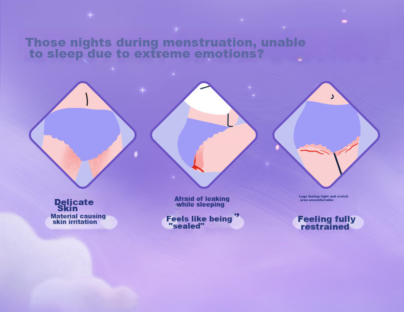 Weier Cloud-Feel Puffy Pants, Fitted Extended Leak-Proof M-L Size, 5 Pieces, Sleep Pants, Sold by JD, Menstrual Pads 3