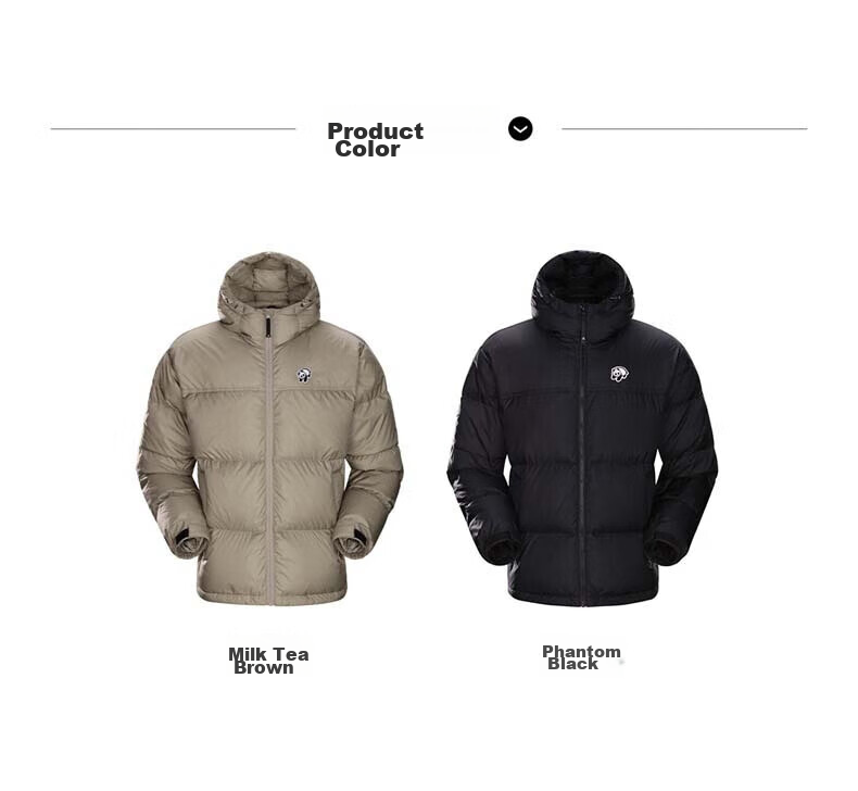 CAMEL Outdoor down Jacket, Autumn And Winter New Style for Men And Women, Thickened Duck Down, Windproof And Water-Resistant, Panda down Jacket 18