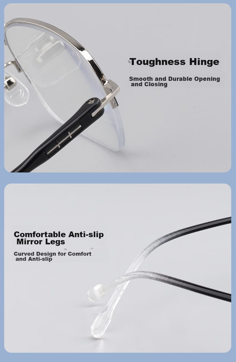 VGO Reading Glasses for Men And Women, Bifocal Anti-Radiation Dual-Light Glasses for Elderly, Model 9606 Black 100 Degrees 18