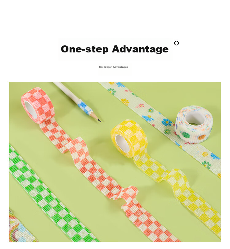 Zhonghua (Chung Hwa) Finger Protector Bandage, Anti-Callus And Anti-Friction, for Girls, Ins Style, Cute Adhesive Tape, Hand Protection, Self-Adhesive Writing Grip Tape, 4 Rolls Pack, GF0005B 2