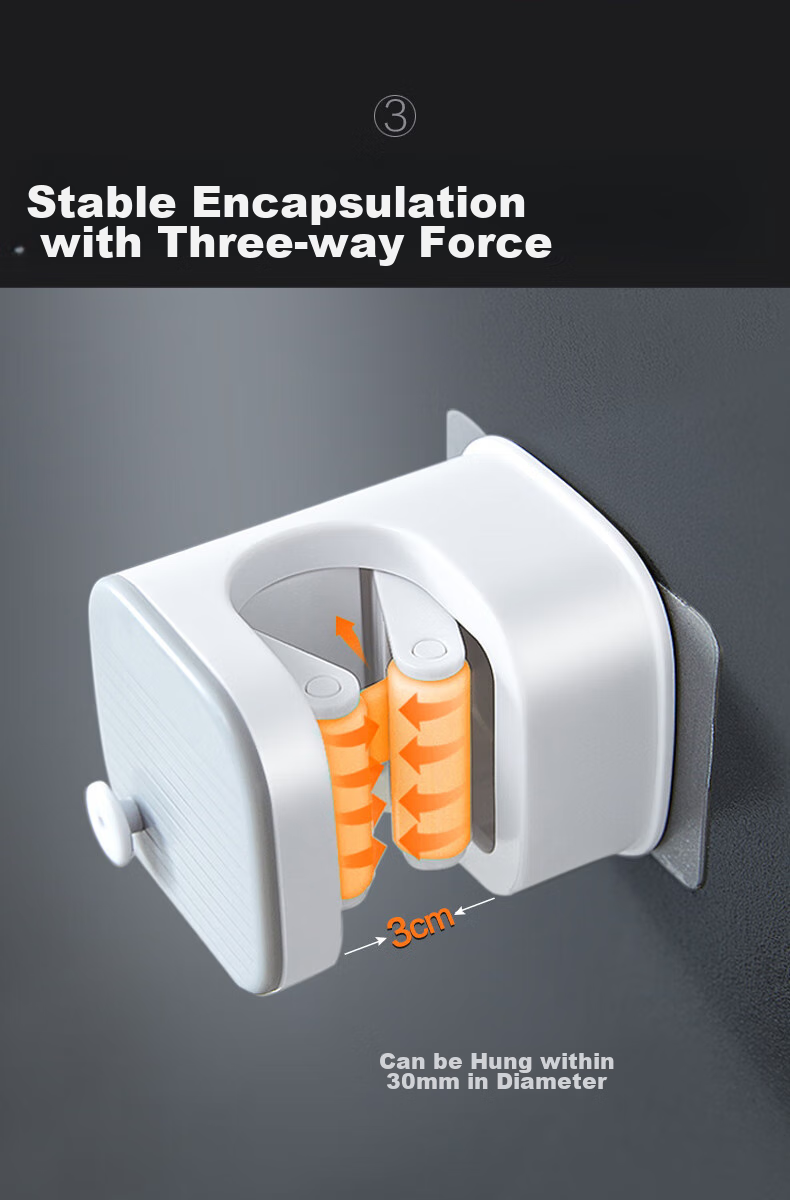 Dawei Face Basin Hook, No Drilling Required, Strong Adhesive, Bathroom Shower Basin Hanging Device, Storage Rack Y5 4