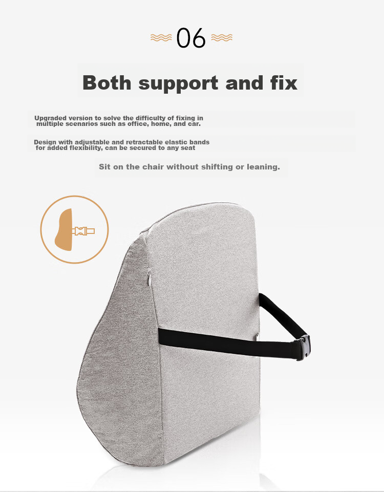 Aeromax Office Chair Back Cushion, Low Rebound Space Memory Foam Lumbar Support, Car Seat Backrest Pad 9