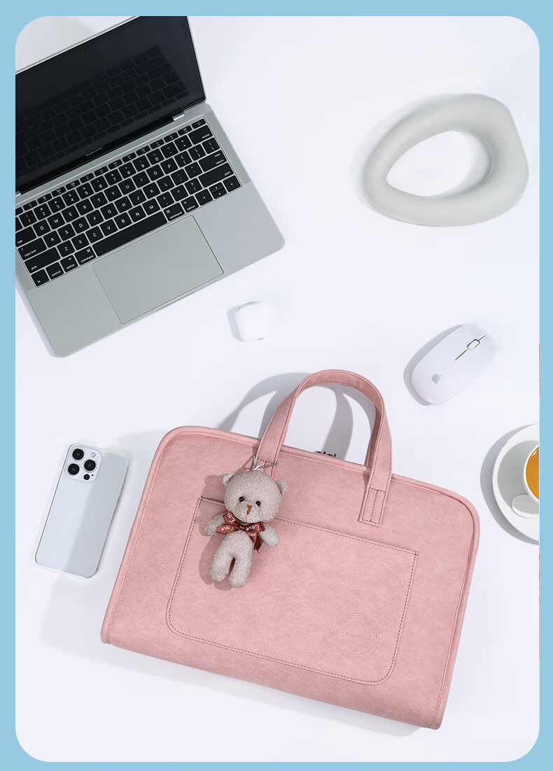 BRINCH Laptop Bag Handheld 13/14 Inch Notebook Computer Bag for Women, Suitable for Apple Xiaomi Huawei Business Handbag 9