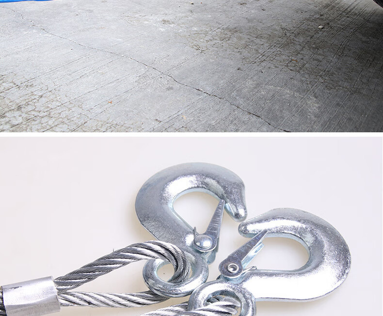 Ansairui Car Tow Rope, Outdoor Vehicle Emergency Towing Stainless Steel Thickened Binding Rope, 4 Meters 5 Tons, 8K00234 4