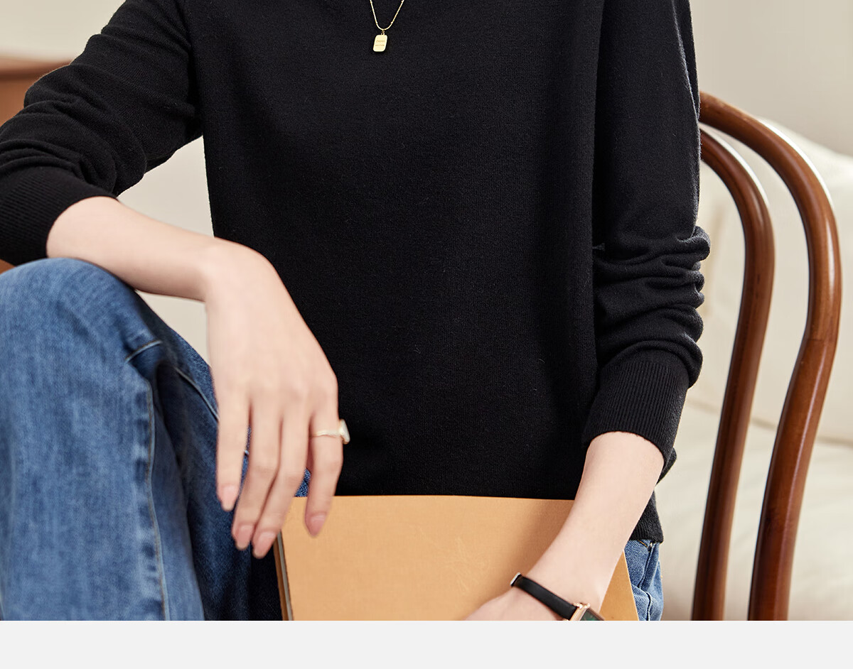 Pincai Women's Knit Sweater Half Turtleneck Autumn Winter Solid Color Base Layer Knit Top PW17ZS952 4