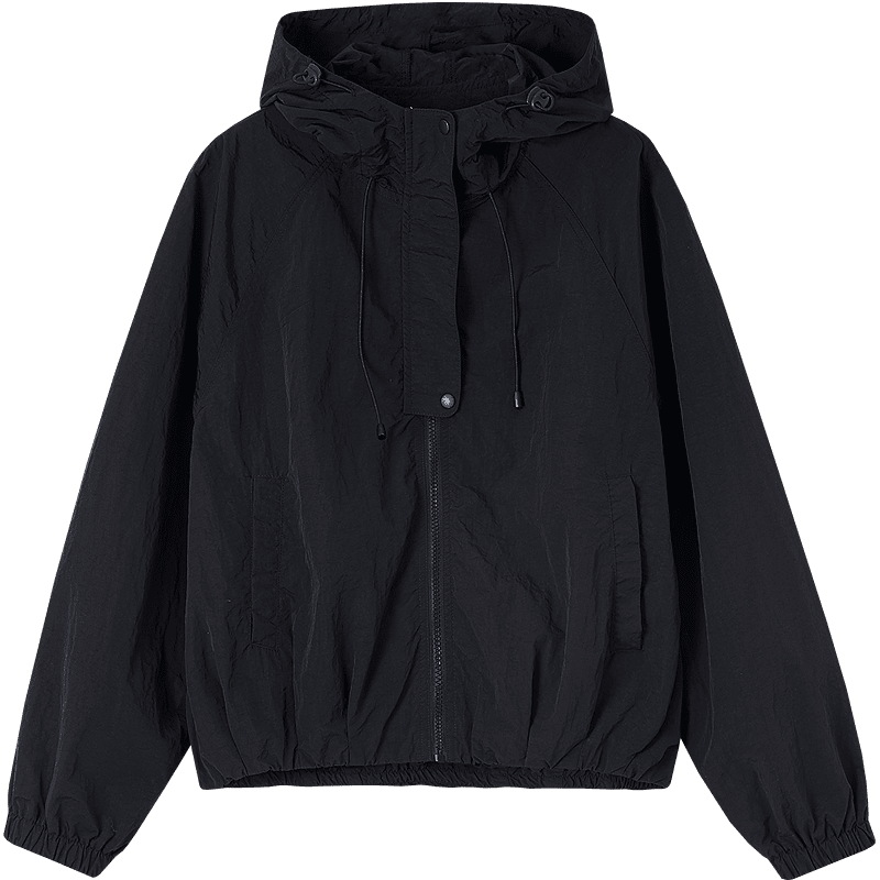 Dme [Klein Blue] Spring And Autumn Triple-Protection High-Tech Outdoor Sports Hooded Drawstring Short Fitted Women's Jacket