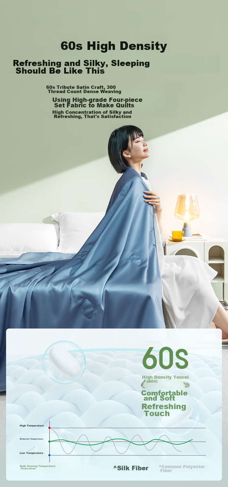 JD Original Silk Comforter, Lanjing Tencel Summer Cooling Quilt, Air Conditioning Comforter, 100% Silk Cooling Blanket, 1.8x2.1m 6