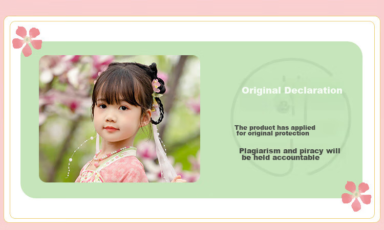 Menghu Huaiweiyang Hanfu Girls' Dress New Style Chinese-Style Children's Ancient Costume Princess Dress Fairy-Like One-Piece Dress Pink 110 2