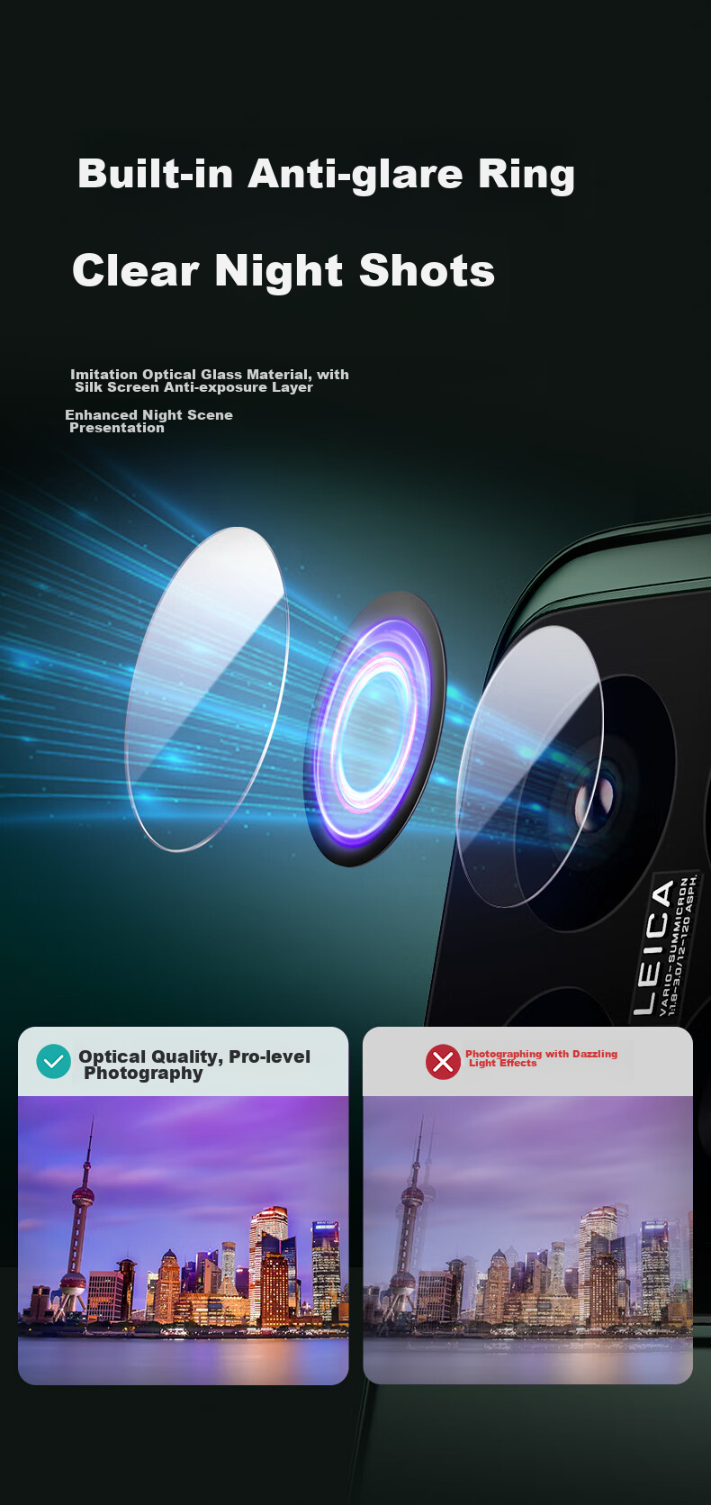 ESR [2 Pieces] Camera Lens Protector for Xiaomi 14 Pro, Tempered Glass, High-Definition Rear Camera Anti-Fingerprint Full Coverage No Pixel Loss Scratch-Resistant Wear-Resistant Protective Phone Lens Film 9