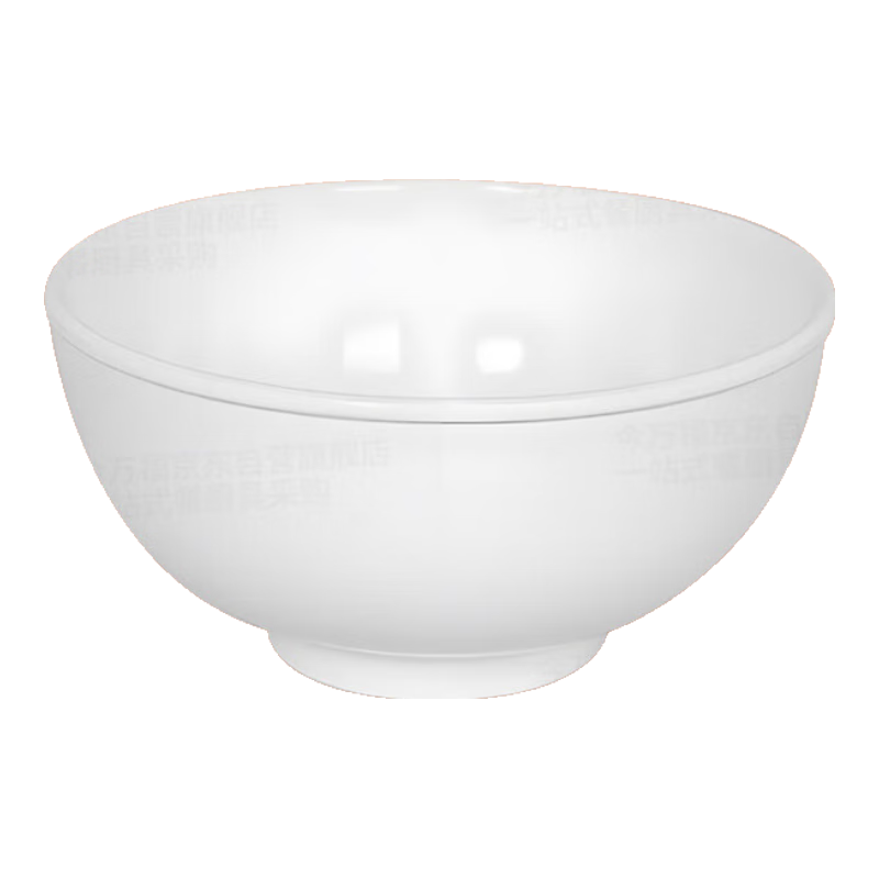 Jinwanfu Commercial Melamine Straight Rice Bowl And Soup Bowl, Cafeteria Serving Bowl, Imitation Porcelain Tableware, 4.5 Inches, 1 Piece