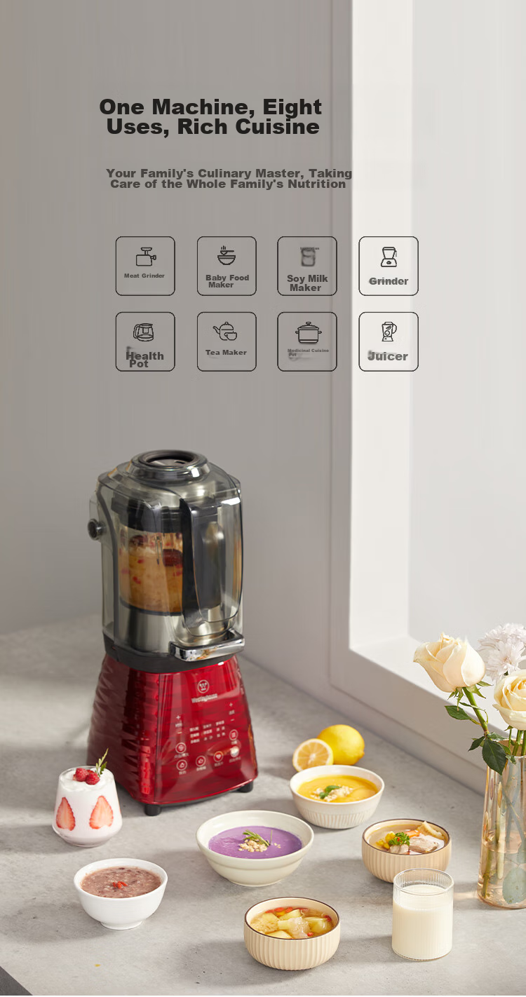 Westinghouse WFB-HS0454 Rose Gold Multifunctional Heated Blender Food Processor with Intelligent Heat Preservation for Home Use 15