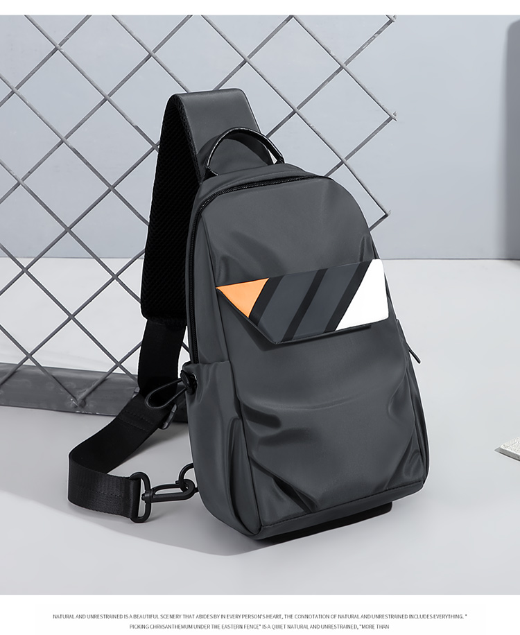 GOLF Chest Bag for Men, Contrasting Color Shoulder Crossbody Bag, Casual Phone And IPad Bag, Multi-Compartment Sports Small Backpack, Running Pack 39