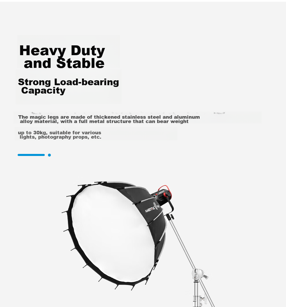 AMBITFUL Photography Magic Leg Light Stand 3.2m Inclined Arm Bracket, Ceiling Light Stand, Professional Studio Equipment, High Load-Bearing Light Stand, Suitable for Flash Lights, Photography Lights, Continuous Lighting, And Live Streaming Lights 7