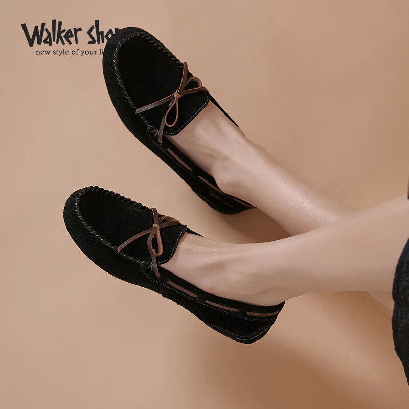 Walker Shop Aokasuo Casual Shoes for Women, Single Shoes, Soft-Soled Loafers for Office, Slip-On Flat Loafers for Women C131016