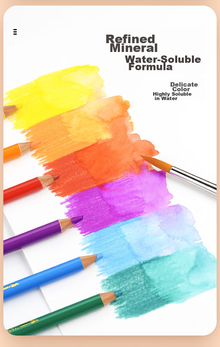 MARCO Master Water-Soluble Colored Pencils Art Student Set for Boys And Girls, Birthday Gift for Students, Master Premium [100 Water-Soluble Colors] 7