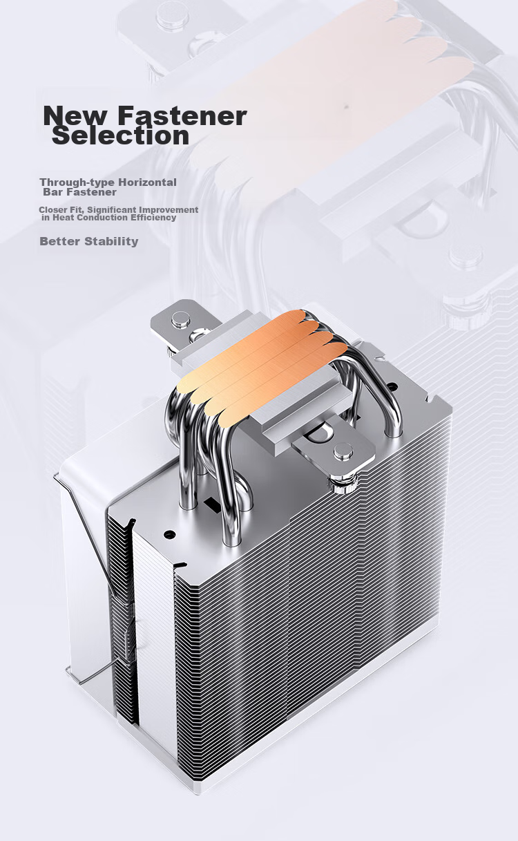 JONSBO CR-1000EVO ARGB Edition White Model CPU Air Cooler (Nickel-Plated 4 Heat Pipes/ARGB Sync/PWM Fan/Multi-Platform/Thermal Paste Included) 13