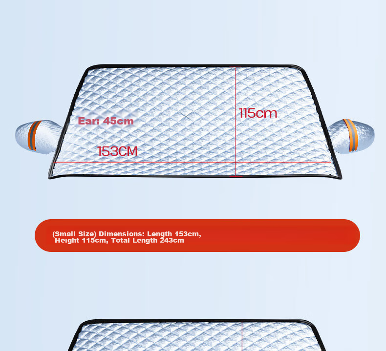 Xianniao Car Front Windshield Snow Cover, Thickened Half Cover, Winter Season Anti-Snow, Anti-Frost, Anti-Freezing Glass Cover 16