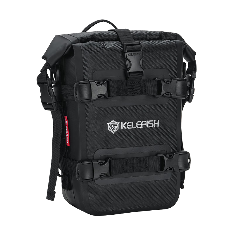 KELEFISH Motorcycle Guard Edge Protective Reflective Side Bag Waterproof Travel Hanging Bag Carbon Fiber 8-10*2