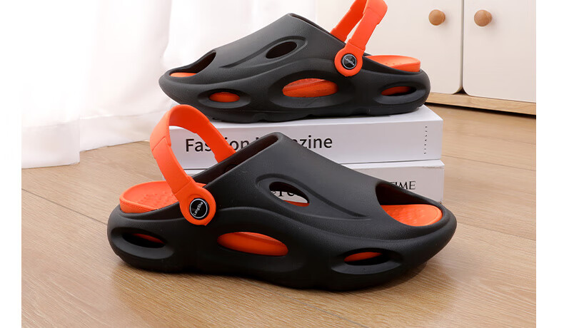 LangSha Men's Perforated Sandals, Outdoor Driving Sandals, Thick-Soled Non-Slip Slippers with Comfortable Feel for Beach Wear 31