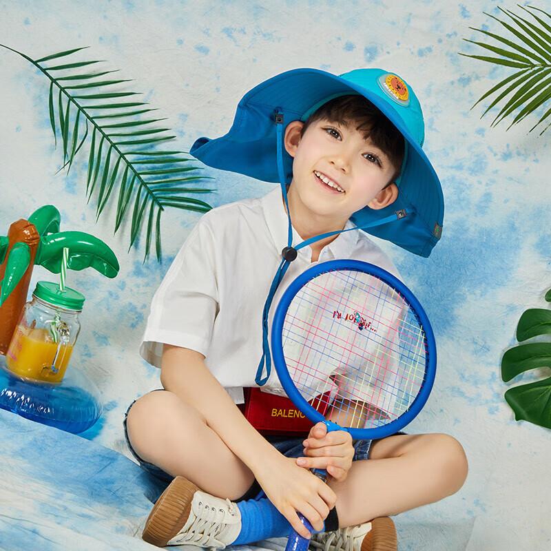 Lemonkid Children's Sun Protection Hat, Boys And Girls Sun Visor Cap, Baby Fisherman Hat, Infant Sunhat, Starry Blue Lion, Size 52