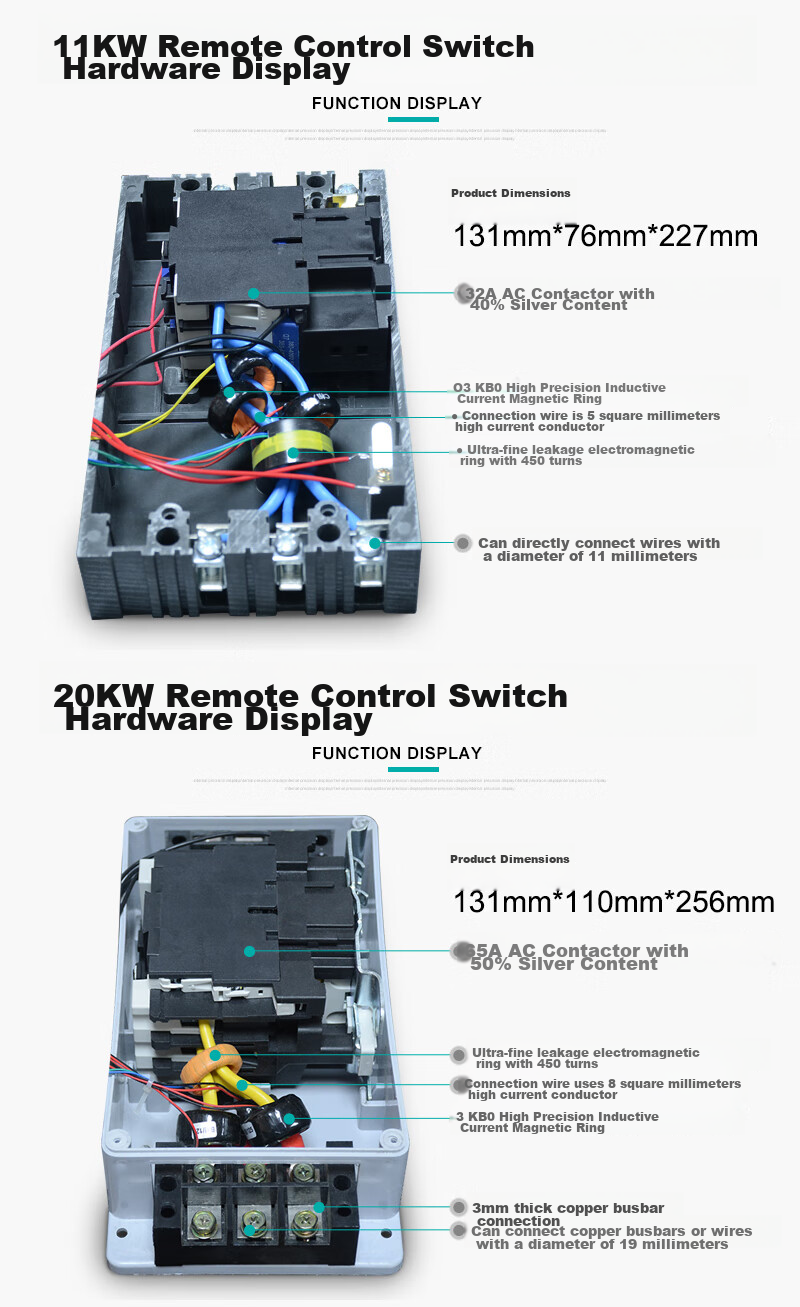 Xiya Water Pump Remote Control Switch Wireless Three-Phase Power Cut-Off Switch Motor Protection 1KW-11KW: Three-Phase Multifunctional 9