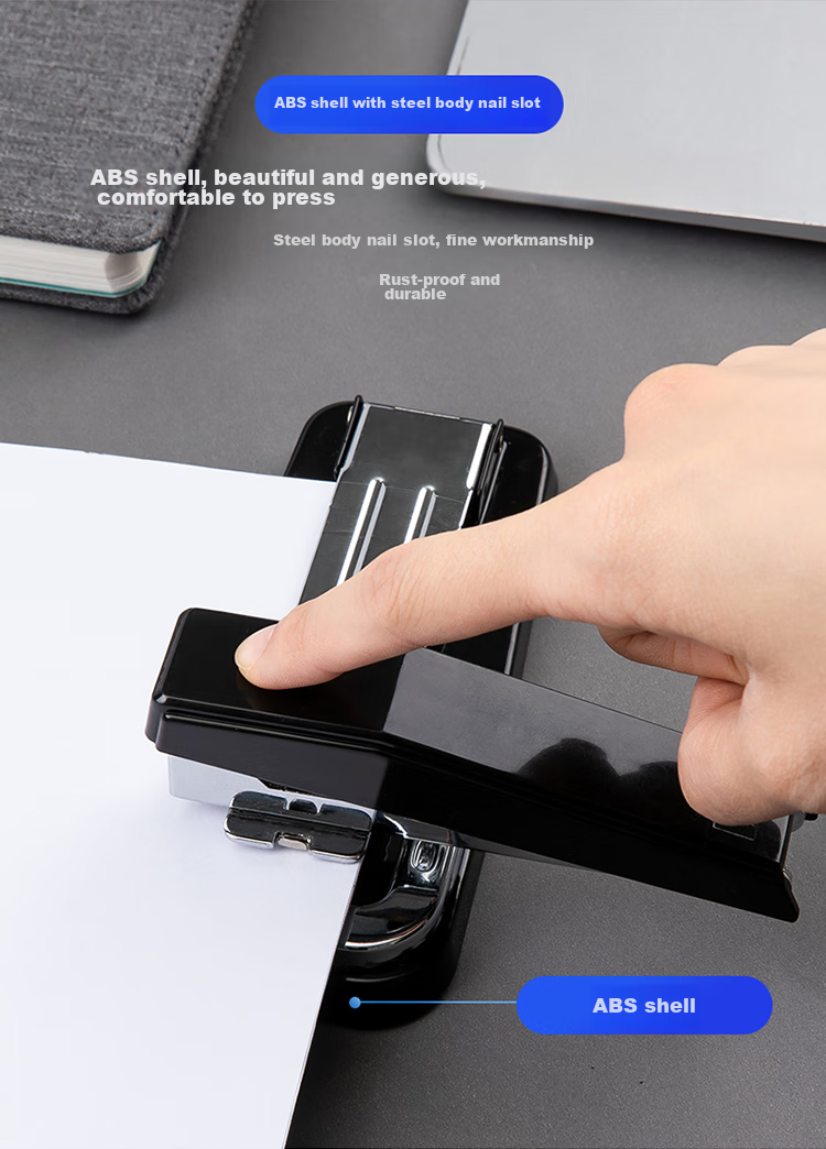 Deli Rotating Stapler/Stapler Small Size for Binding Center Binding And Temporary Binding, Removable Office Supplies, Black 0414 11