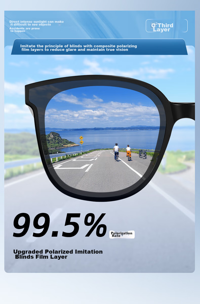 CAPONI Polarized GM Sunglasses for Women And Men, Slimming Effect, UV Protection, Sun Protection, Driving Glasses, High Definition, Premium Feel 9