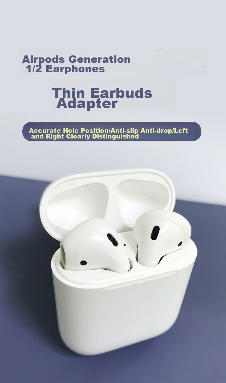 Masentek ES11 Earphone Eartip Protective Cover, Compatible with AirPods 1/2 First And Second Generation Bluetooth Headphones, Apple Pro34 Third And Fourth Generation Semi-In Earphones, Non-Slip Silicone Accessory 1