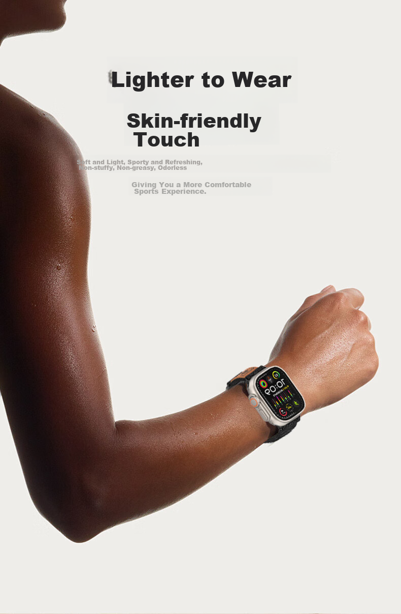 CangHua Compatible with Apple Watch Ultra 4/3 Strap, Apple Watch Ultra 2 Trail Loop Band, IWatch S12/S11/s10/9/8/se3 Braided Strap 8