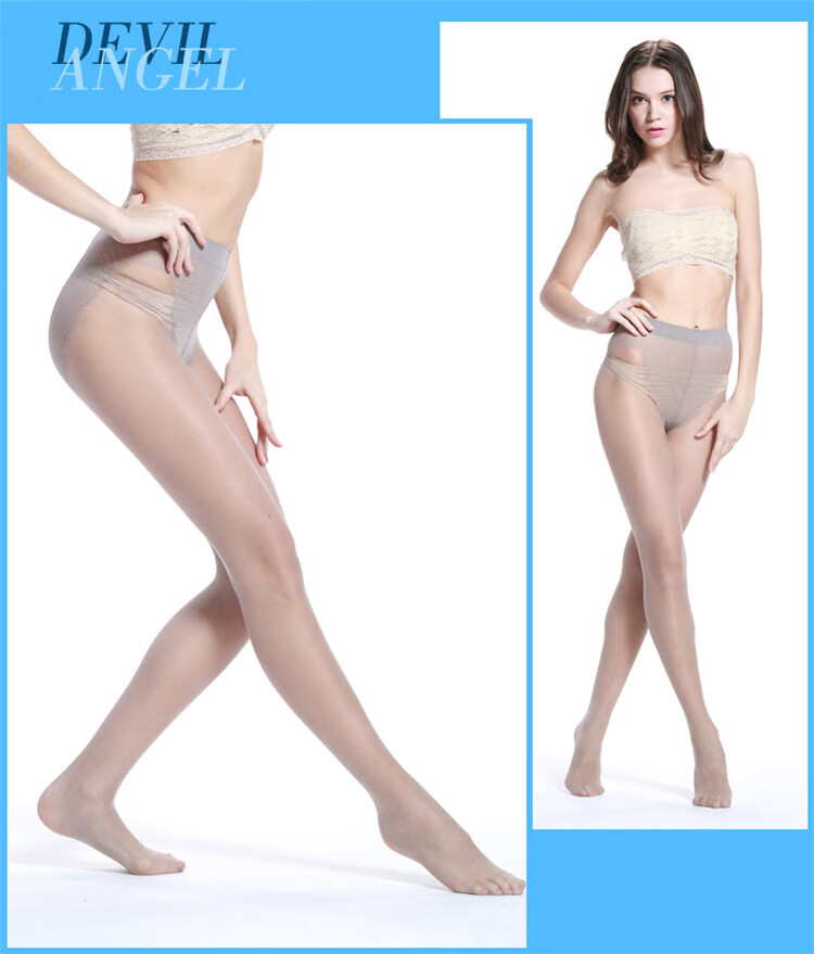 LangSha Silk Stockings, Ultra-Thin Sexy Bikini Butterfly Crotch Pantyhose for Women, One Size Fits All, Black, 2 Pairs 13