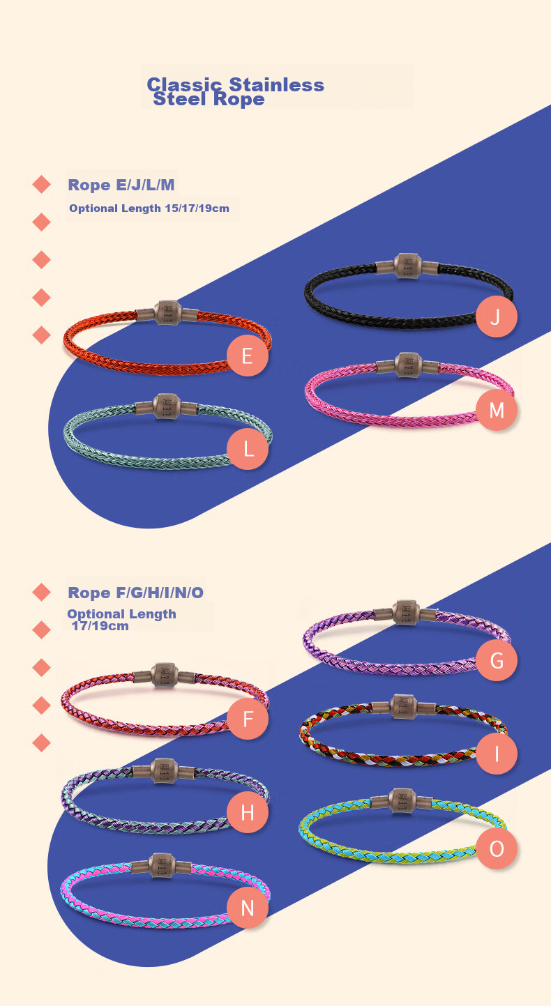 CHOW SANG SANG [Xian Sheng] Beaded Bracelet, 3mm Thin Version, Lucky Bead Cord, Leather Strap for Men And Women, Fixed Price Stainless Steel Cord - Red E15 6