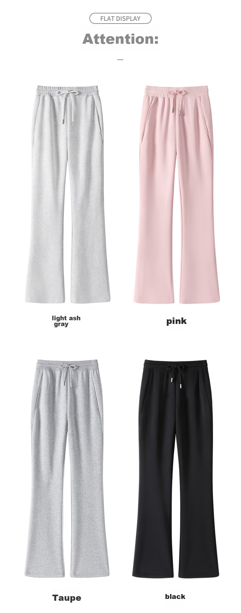 Baleno High-Waisted Flared Pants for Women, Spring And Autumn 2026, Elastic Waist, Slightly Flared Casual Long Pants, Fashionable Black Harem Pants 17