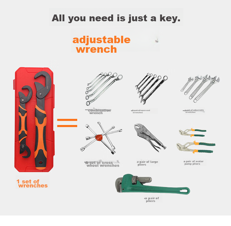 GREENER Angle Grinder Accessory Wrench Four-Claw Thickened Multifunctional Universal Clamp Adjustment Tool 5