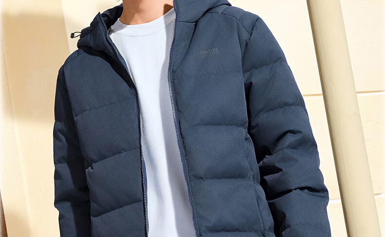 361° Men's Autumn Winter Three-Proof Short Hooded Sports Casual Warm Down Jacket 652544304-4 3