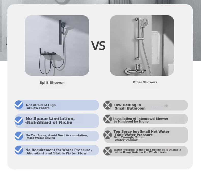 HUIDA Constant Temperature Shower Head Set with Brass Body, Home Bathroom Pressure-Increasing Shower Head Complete Set H-DW699 7