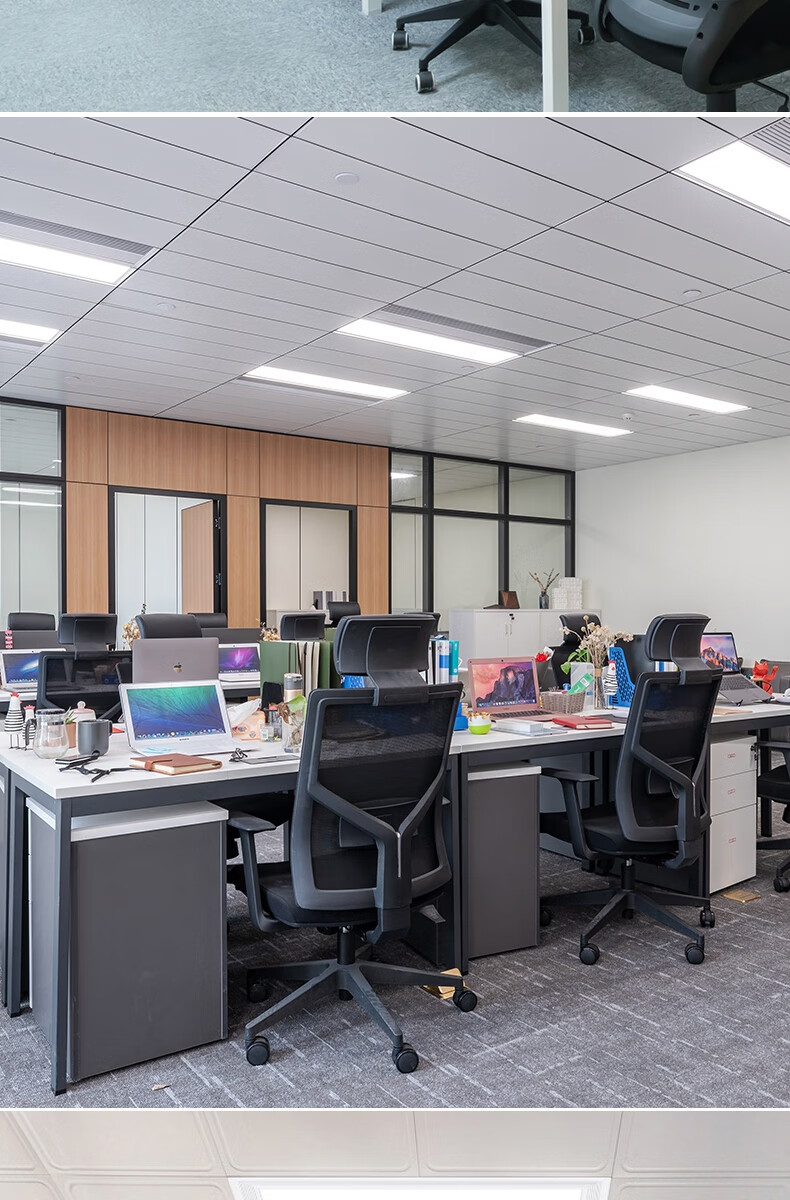 Whale and Light Integrated Ceiling Light LED Panel Light Office Ultra-thin High CRI Aluminum Buckle Panel Light 600*600 Engineering Model (White Sprayed Frame) 1